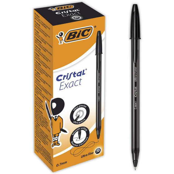 Esferográfica BIC Cristal Exact Ultra Fina Preta