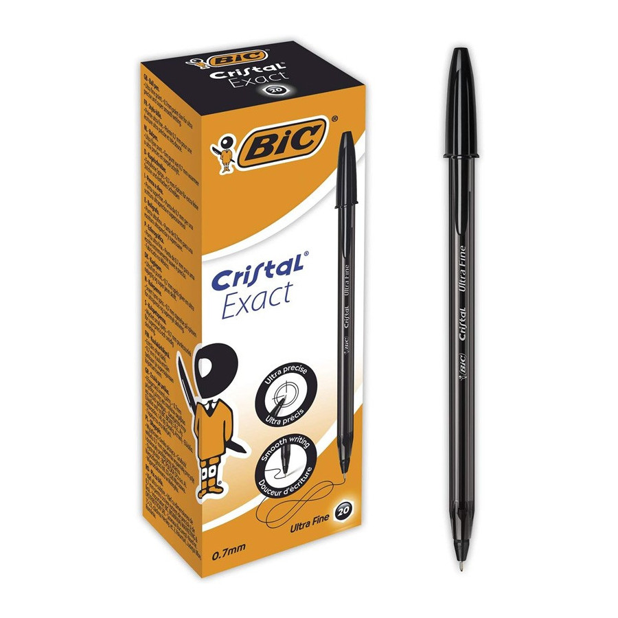 Esferográfica BIC Cristal Exact Ultra Fina Preta