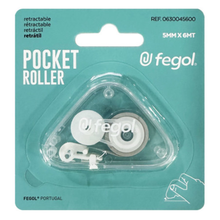 FITA CORRECTORA 5MMX6MT FEGOL POCKET ROLLER