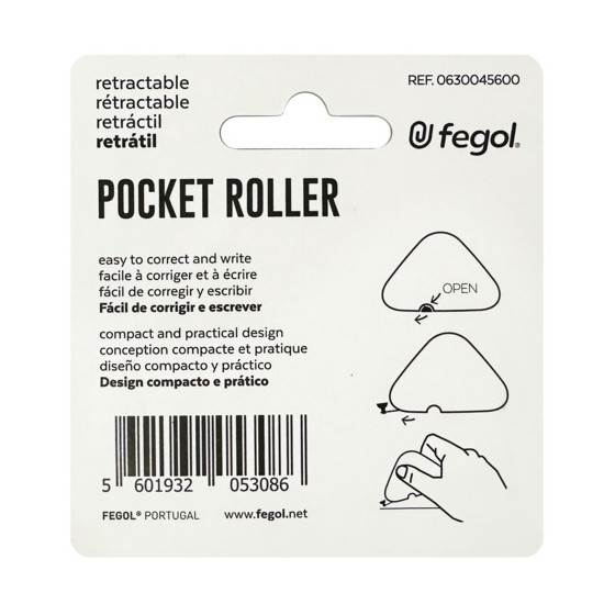 FITA CORRECTORA 5MMX6MT FEGOL POCKET ROLLER
