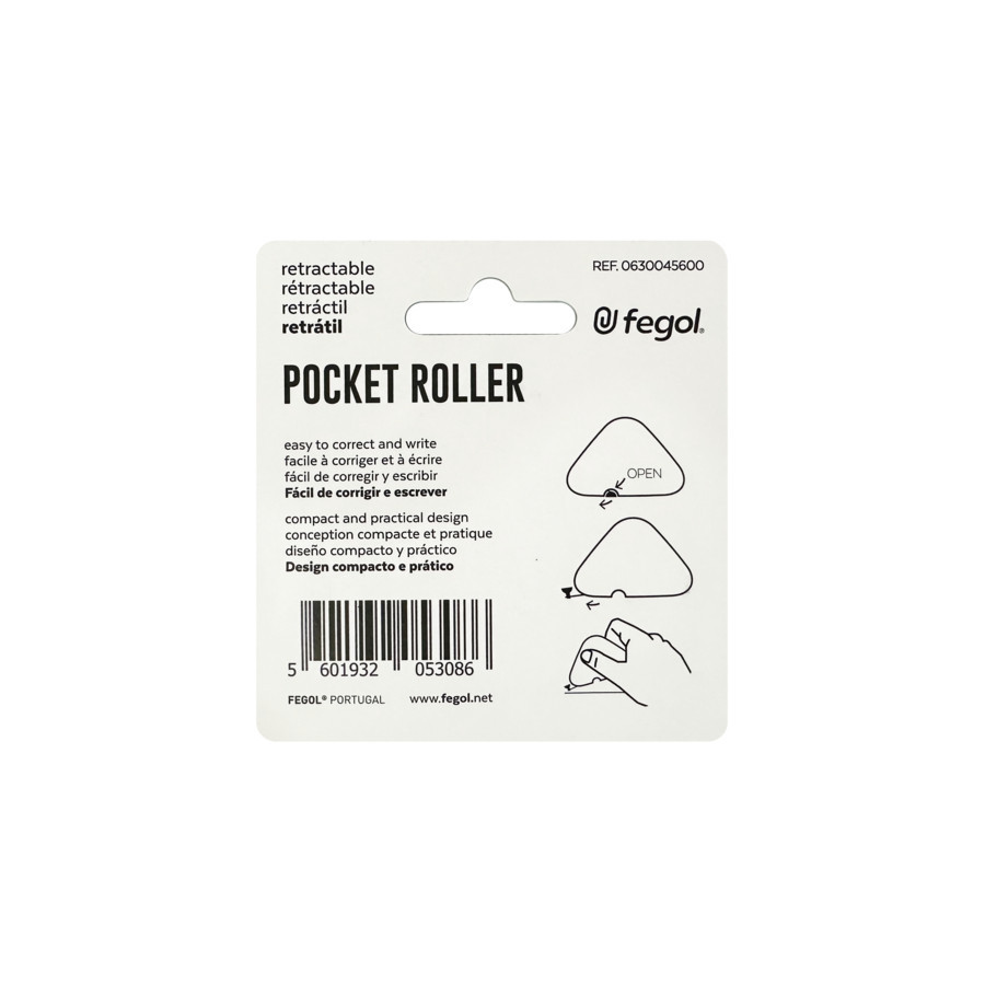 FITA CORRECTORA 5MMX6MT FEGOL POCKET ROLLER