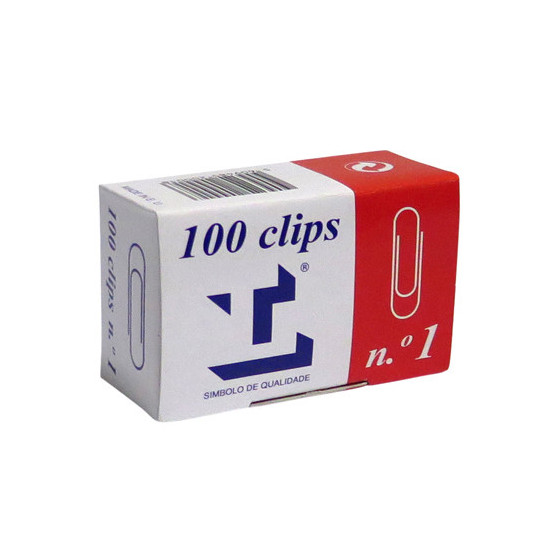 Caixa com 100 Clips Lismânia Número 1 - 22mm