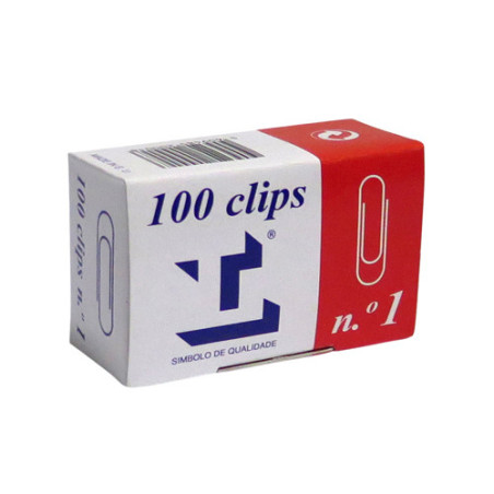 Caixa com 100 Clips Lismânia Número 1 - 22mm