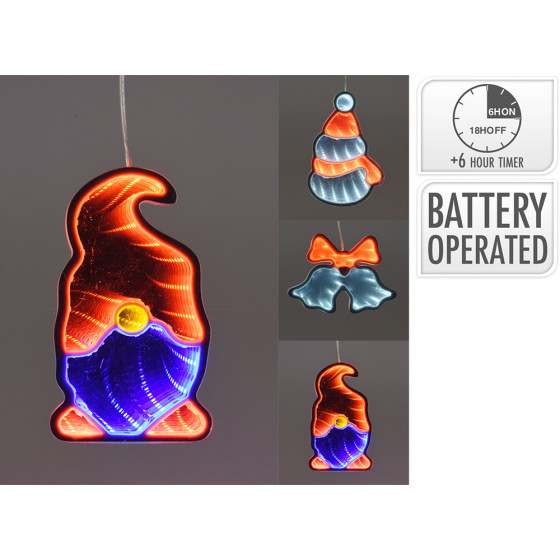 Espelho infinito com led, 3 modelos, temporizador 6h.