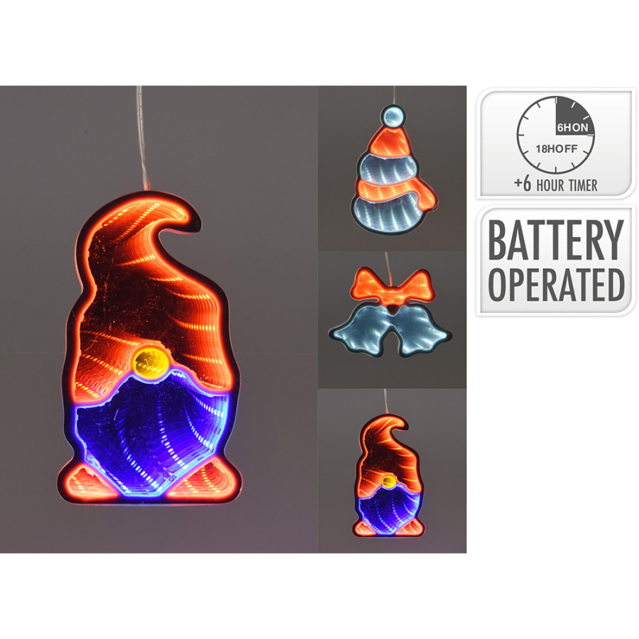 Espelho infinito com led, 3 modelos, temporizador 6h.