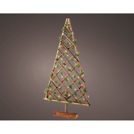 Árvore decorativa em madeira micro led, 80 cm