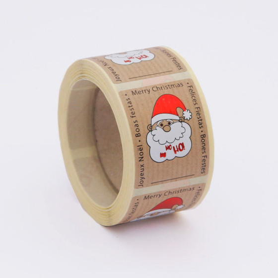 Etiquetas adesivas de natal, 250 unidades, 45 x 35 mm