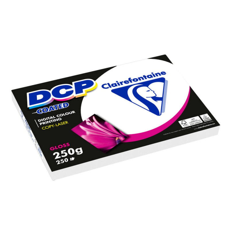 Papel Fotocopia Glossy A4 250g Clairefontaine Color Dcp Dupla Face 250fl 169676