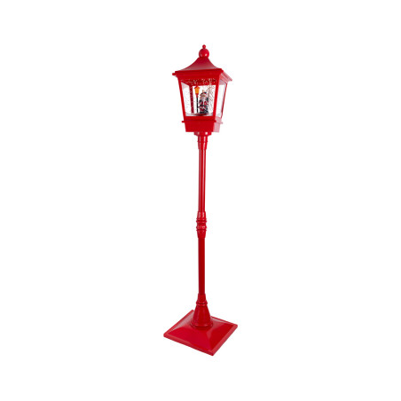Candeeiro pai natal iluminado 37,5 x 37,5 x 185 cm