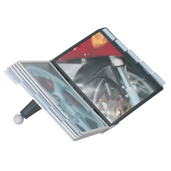 Suporte Mesa 10 Bolsas Sherpa A4 Preto e Cinza Durable