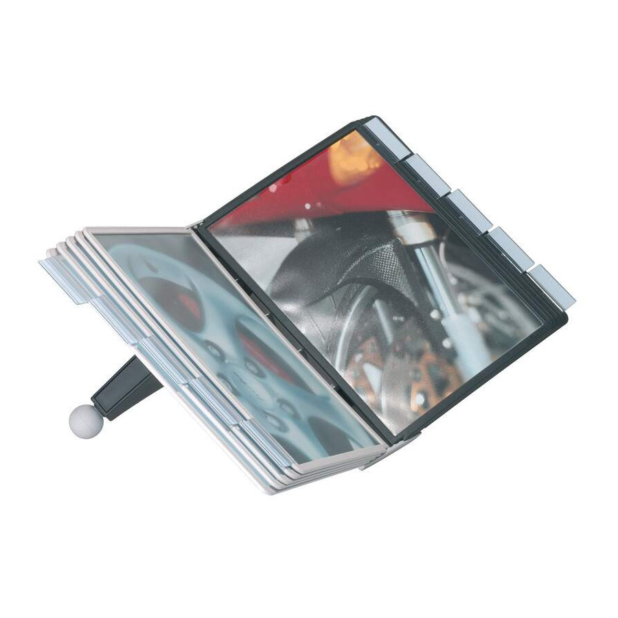 Suporte Mesa 10 Bolsas Sherpa A4 Preto e Cinza Durable