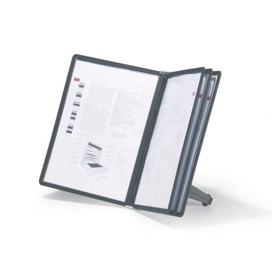 Suporte de Mesa 5 Bolsas Sherpa Soho A4 Preto e Cinza Durable