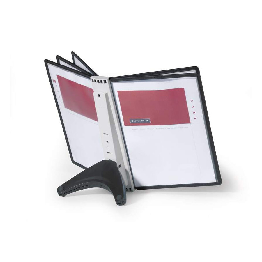 Suporte de Mesa 5 Bolsas Sherpa Soho A4 Preto e Cinza Durable