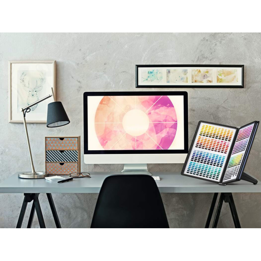 Suporte de Mesa 5 Bolsas Sherpa Soho A4 Preto e Cinza Durable