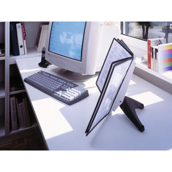 Suporte de Mesa 5 Bolsas Sherpa Soho A4 Preto e Cinza Durable