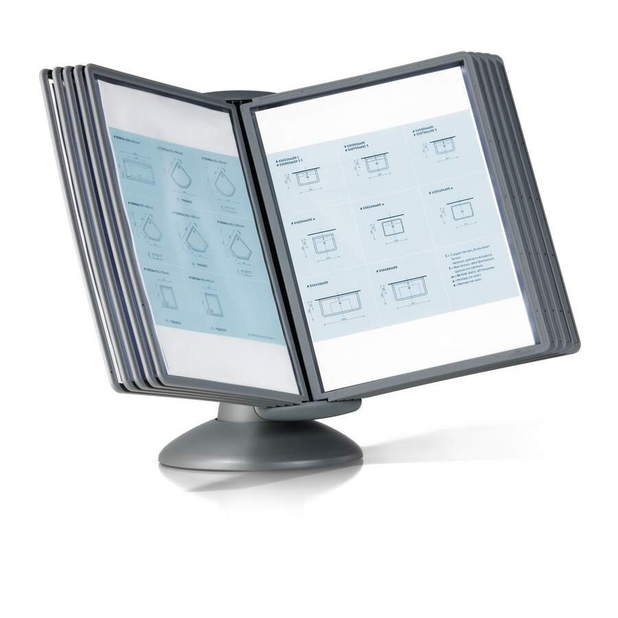 Suporte Mesa Rotativo 360º Sherpa Motion A4 Cinza Durable