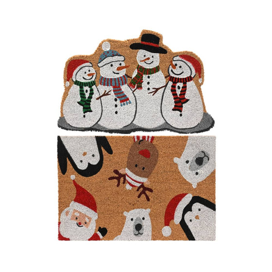 Tapete de natal em fibra de coco, vários modelos
