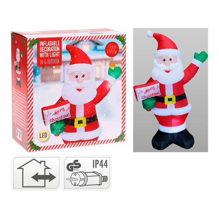 Pai natal feliz natal insuflável 75 x 50 x 125 cm