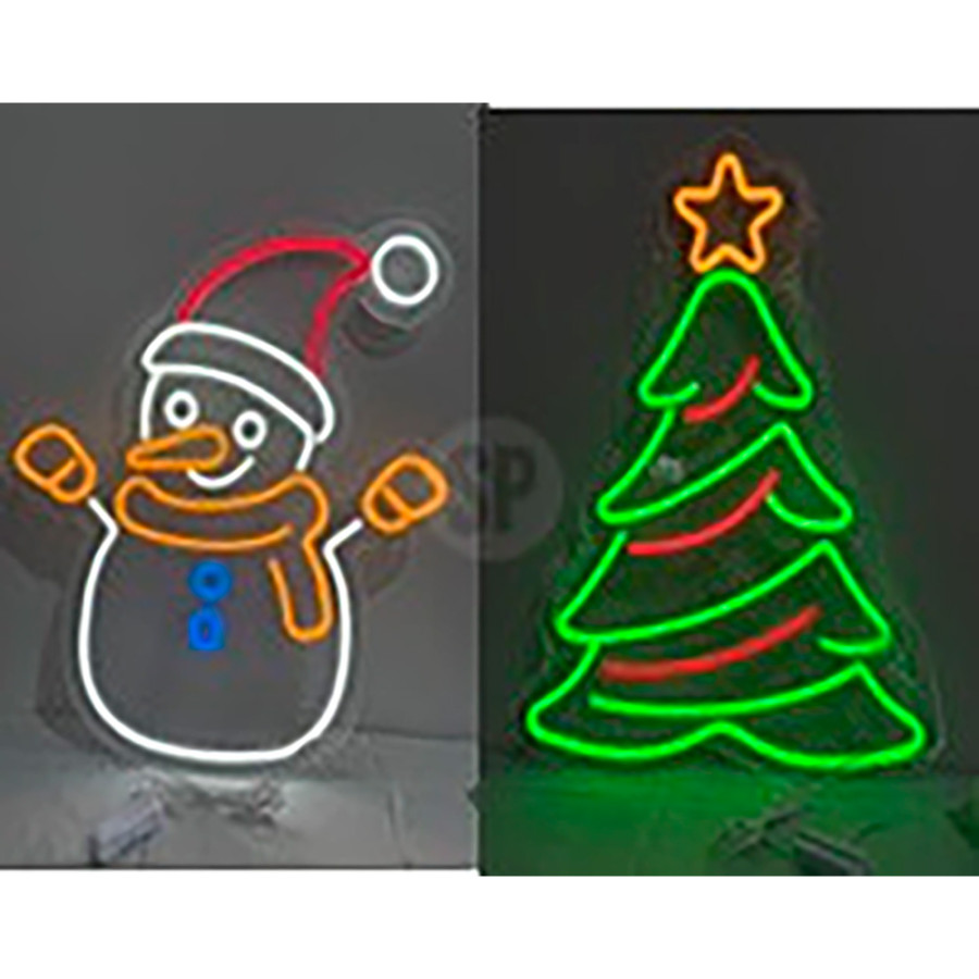 Figura de natal neon, vários modelos 45 x 50 cm