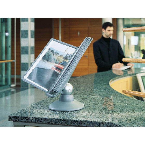 Suporte Mesa Rotativo 360º Sherpa Motion A4 Cinza Durable