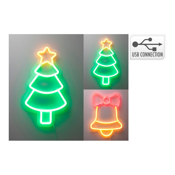 Figura de natal neon, 4 modelos de variedade