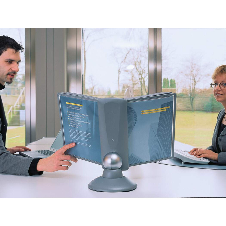 Suporte Mesa Rotativo 360º Sherpa Motion A4 Cinza Durable