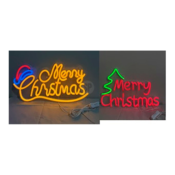 Figura neon com letras, vários modelos