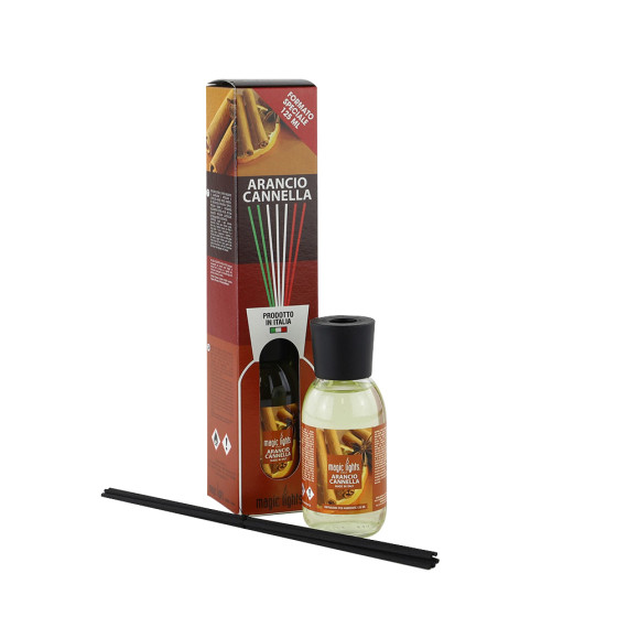 Difusor aroma mikado laranja-canela 125ml magic lights