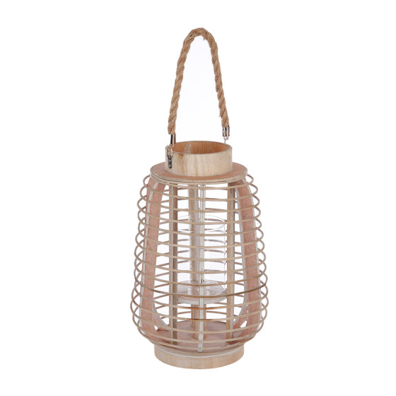 Porta-velas rattan 33x22cm