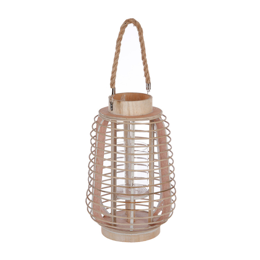 Porta-velas rattan 33x22cm