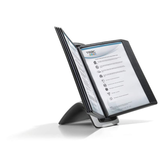 Suporte Mesa 10 Bolsas Sherpa Style A4 Preto Durable