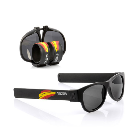 Óculos de sol enroláveis sunfold eurocopa spain black innovagoods