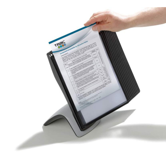 Suporte Mesa 10 Bolsas Sherpa Style A4 Preto Durable