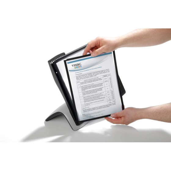 Suporte Mesa 10 Bolsas Sherpa Style A4 Preto Durable