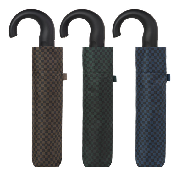 Mini guarda-chuva automático, 8 varetas ø101cm pongee cabo curvo clima cores / modelos sortidos