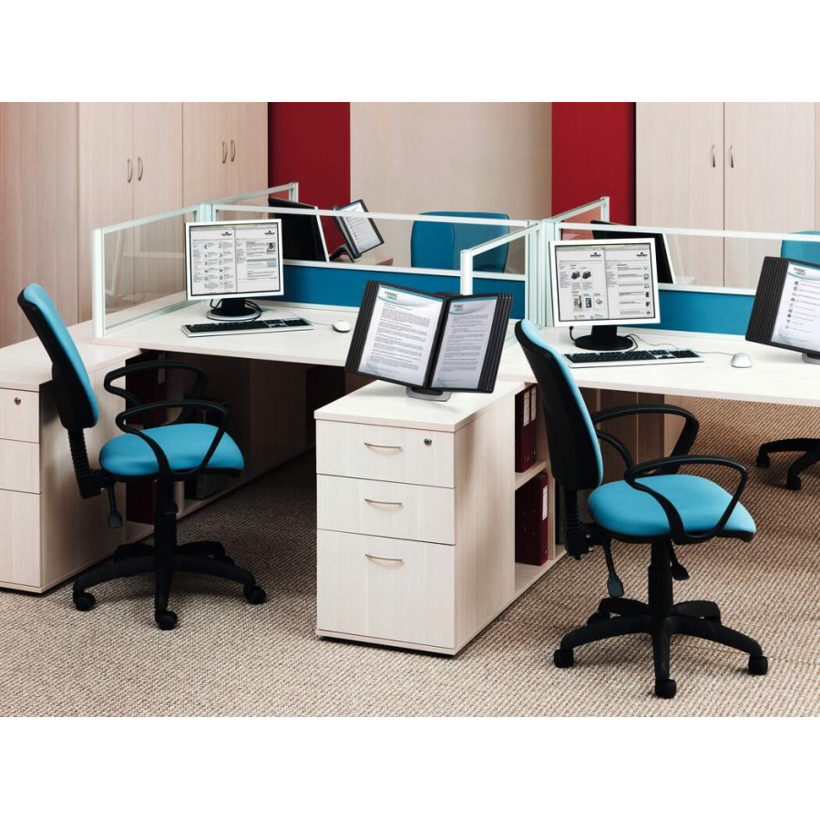 Suporte Mesa 10 Bolsas Sherpa Style A4 Preto Durable