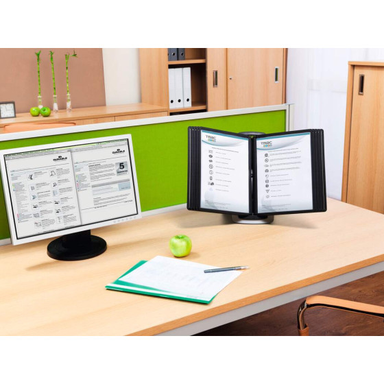 Suporte Mesa 10 Bolsas Sherpa Style A4 Preto Durable