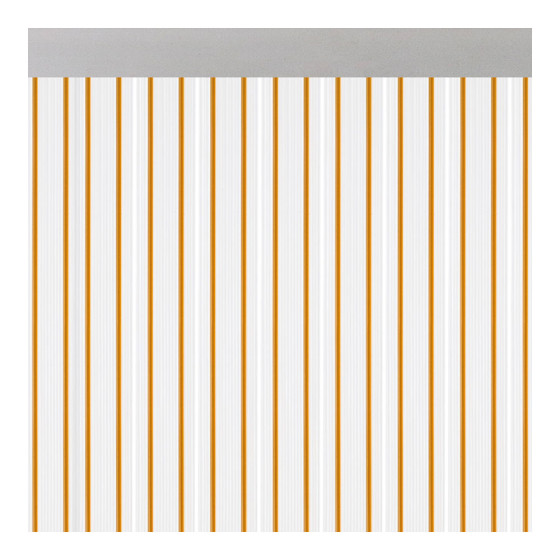 Cortina per porta modelo "ferrara" transparente mel 90x210cm m63112 acudam