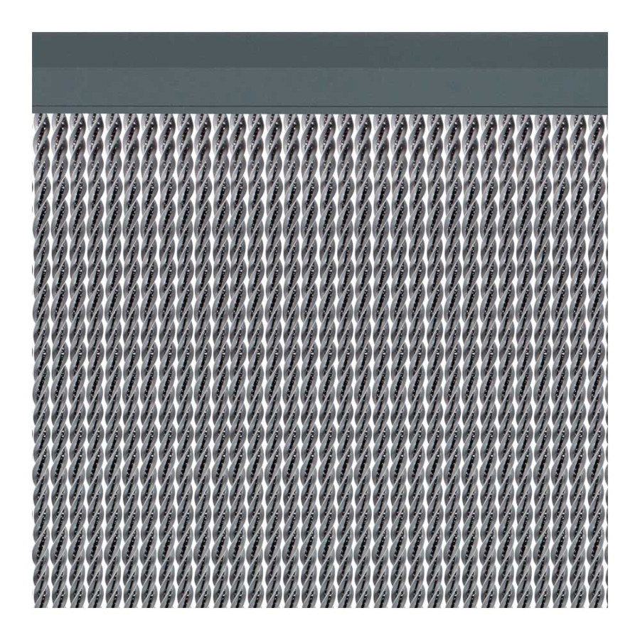 Cortina per porta modelo "manacor" cor prata 90x210cm m63577 acudam