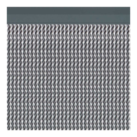 Cortina per porta modelo "manacor" cor prata 90x210cm m63577 acudam