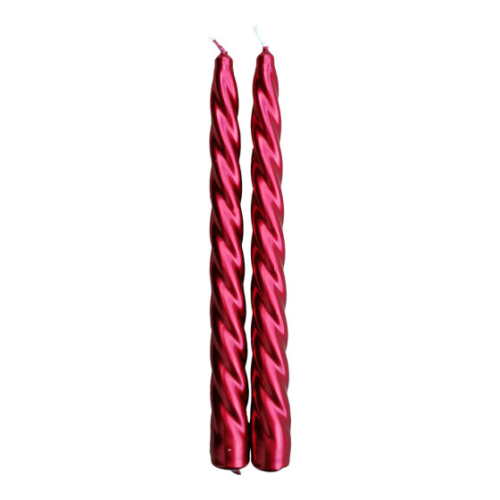 Pack 2 velas decorativas vermelhas ø2x24cm magic lights