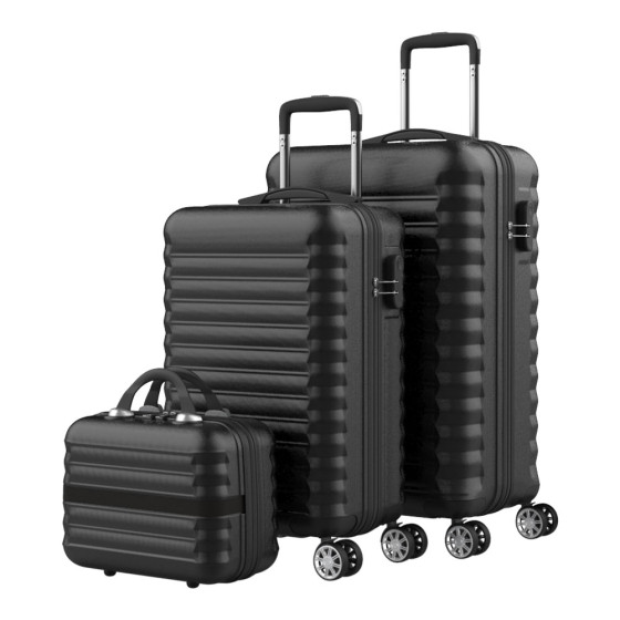 Conjunto de 3 malas pretas upfly 53cm,63c y,31cm 1200497 numada