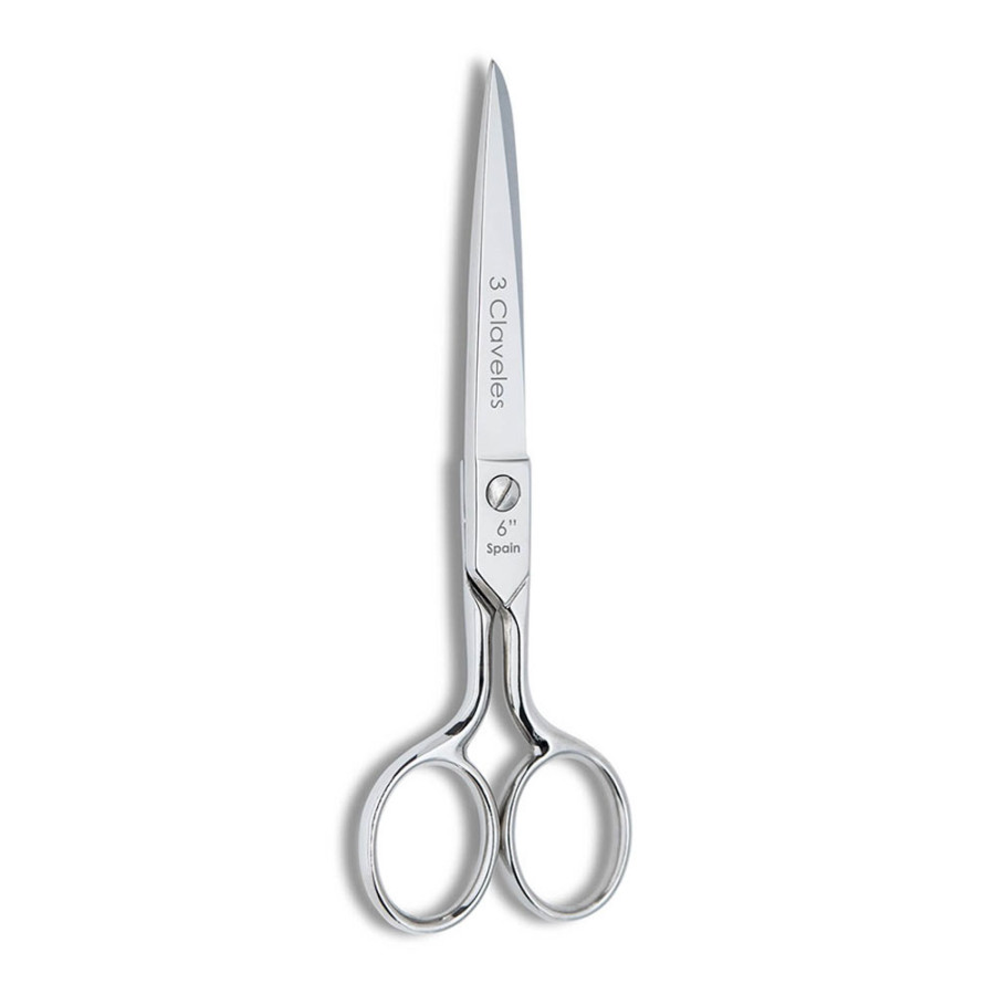 Tesoura de modista castelhana 6" b 3 claveles