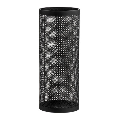 Suporte para guarda-chuva redondo em metal filigree preto 20x50cm caison