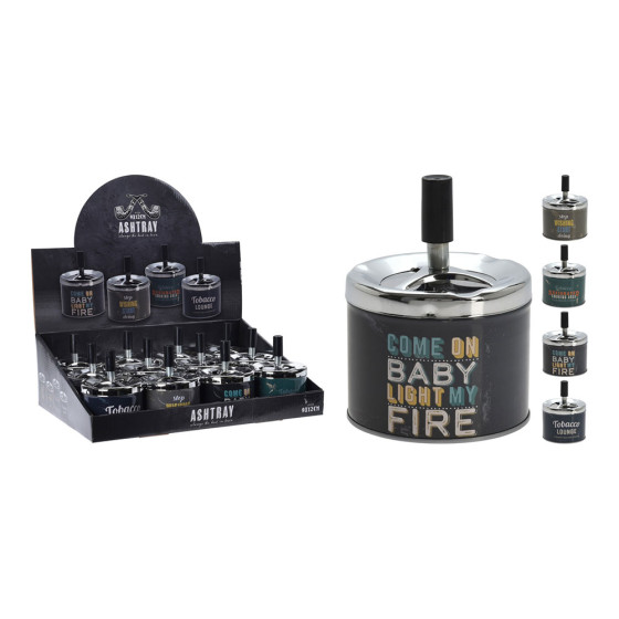 Cinzeiro automático inox ø9 x 12 cm modelos sortidos