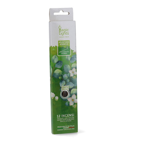 Incenso sticks 12 unidades musk branco