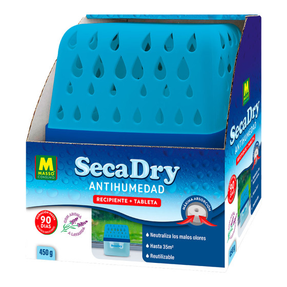 Secadry anti-humidade recipiente drops + tablete 450 g
