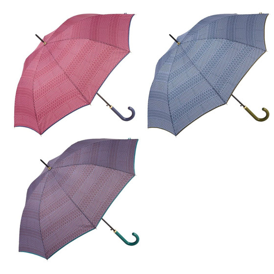 Guarda-chuva comprido automático estampado com uv 50+, cores sortidas