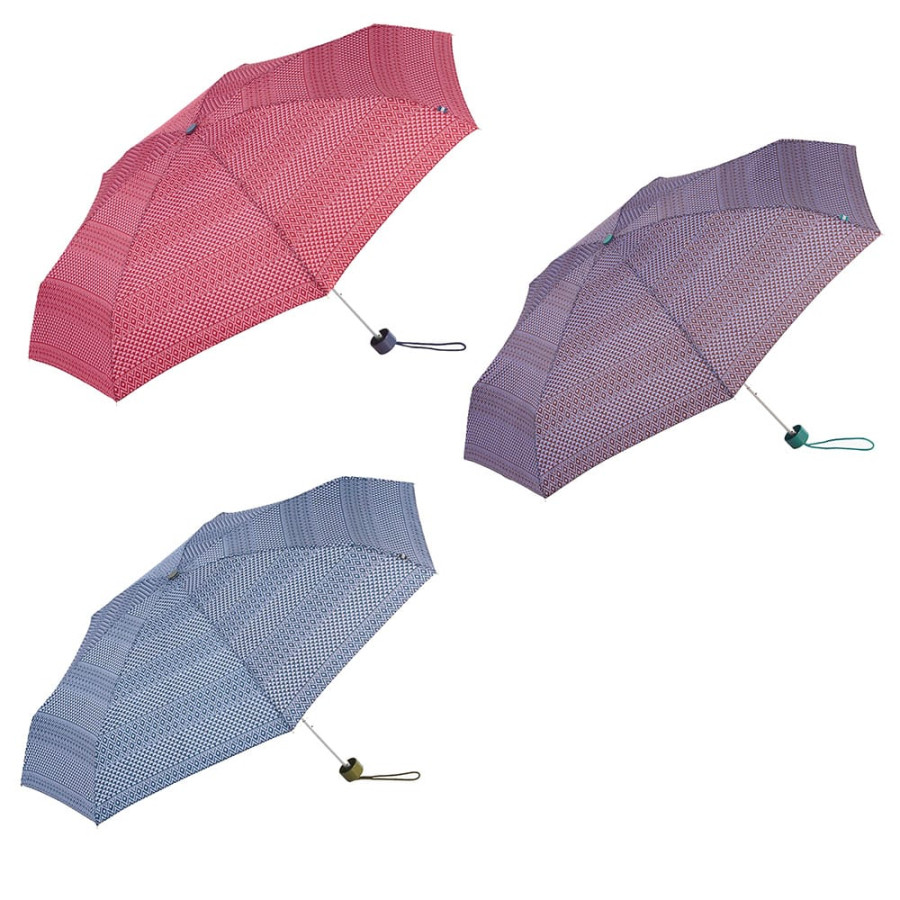 Mini guarda-chuva manual estampado étnico com uv 50+, cores sortidas