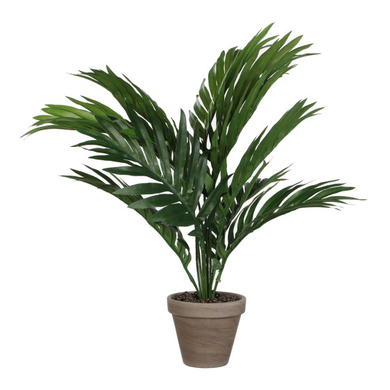 Palmeira amarela ou areca pvc com vaso cinzento 46x46x42cm